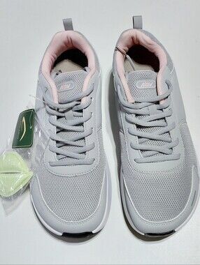 AOV Women's Wide Toe Box  Plantar Fasciitis  Gray & Pink Running Sneakers Size 8